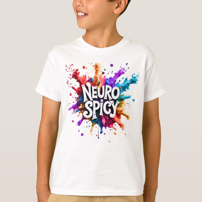 Camiseta NEUROSPICY neurodiversity autism adhd dyslexia (Frente)