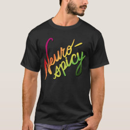 Camiseta Neurospicy (Texto Gradiente com Letra Mão)