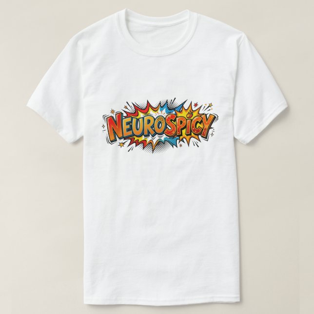 Camiseta Neurotemperamental Engraçado ADHD Autismo Quadrinh (Frente do Design)