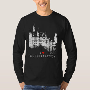 Camiseta Neuschwanstein Castle Vintage Bavaria I Love Germ