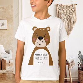 Camiseta Neutral Bear Baby Shower Keepsake Outfit