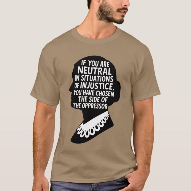 Camiseta Neutralidade equivale a opressão" no estilo Silhou (Frente)