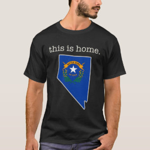 Camiseta Nevada Esta É A Casa Com Contorno Estatal E Nevada
