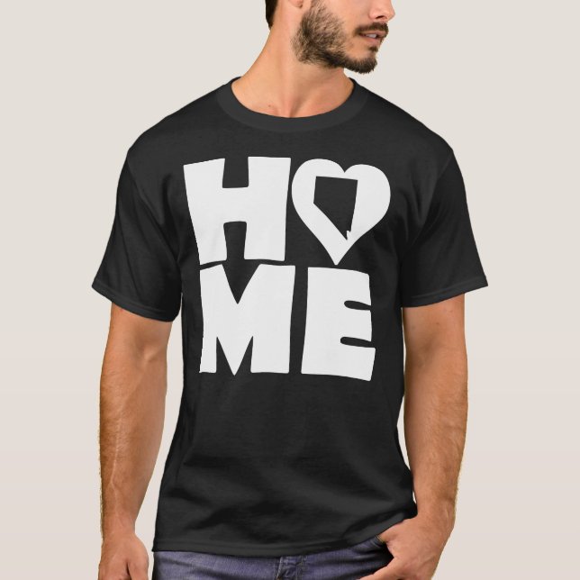 Camiseta Nevada Home Heart State Tees (Frente)
