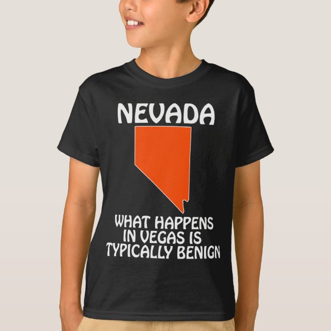Camiseta Nevada - O que acontece em Vegas é normalmente ben (Frente)