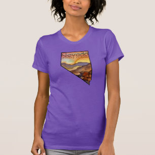 Camiseta Nevada perseguindo Pôrs do sol Desert Mountain Lan