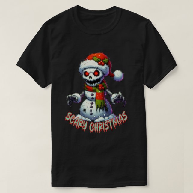 Camiseta Neve assustadora, noel assustador (Frente do Design)