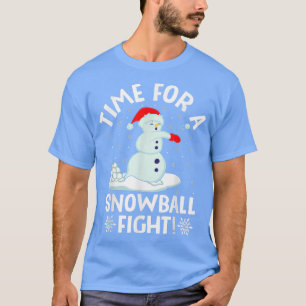 Camiseta Neve Combater Neve Indo Ao Miúdo Engraçado Snowbal