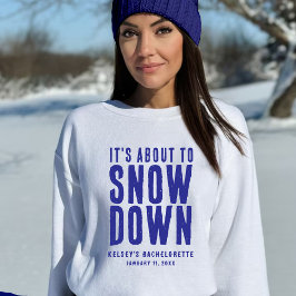 Camiseta Neve de Inverno Festa de Solteira Divertida Branca