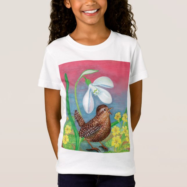 Camiseta Neve e passarinho e primavera Girls (Frente)