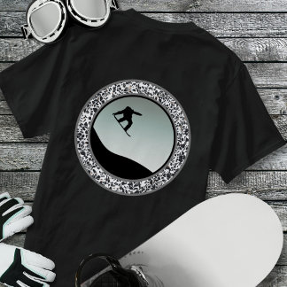 Camiseta Neve Embaraçando Pebble Black White Round Design