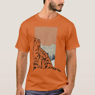 Camiseta Neve Espírito Leopardo Animal Branca Dia do Leopar