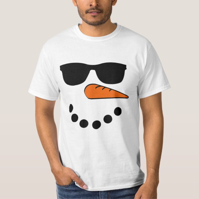Camiseta Neve Face Natal Engraçado Papai Noel Claus Sunglas (Frente)