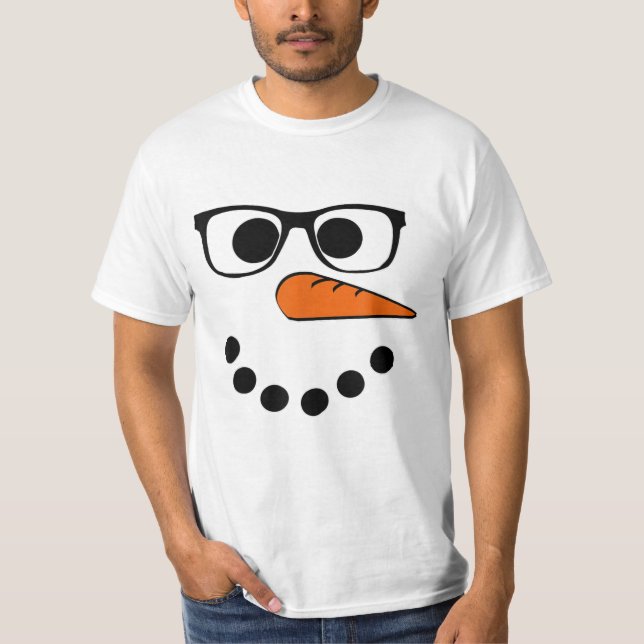 Camiseta Neve Face Natal Engraçado Papai Noel Hipster C (Frente)