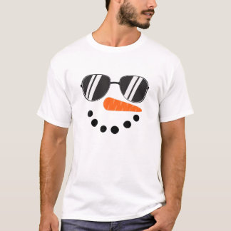 Camiseta Neve Face Óculos Solares Cenoura Nose Natal