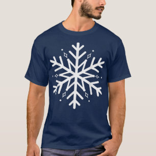 Camiseta Neve Floco de Neve Inverno Teto Gráfico Especial Ú
