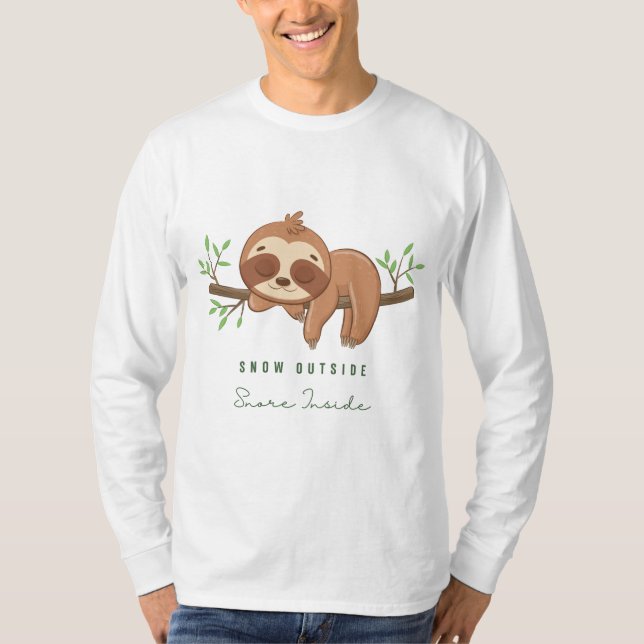 Camiseta neve fora do dentro do ronco (Frente)