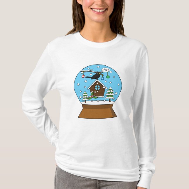Camiseta Neve Globe com Blackbird Singing (Frente)