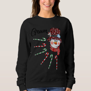 Camiseta Neve Gram Candy Cane Xadrez Vermelha Natal