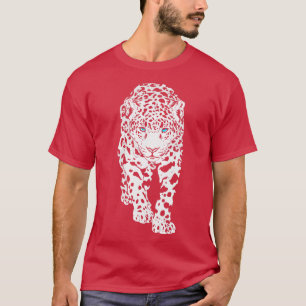 Camiseta Neve Leopardo Selvagem Grande Vida Selvagem de Gat