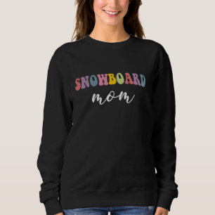 Camiseta Neve Mãe Engraçado Na moda Snowboarder Esportes Mã