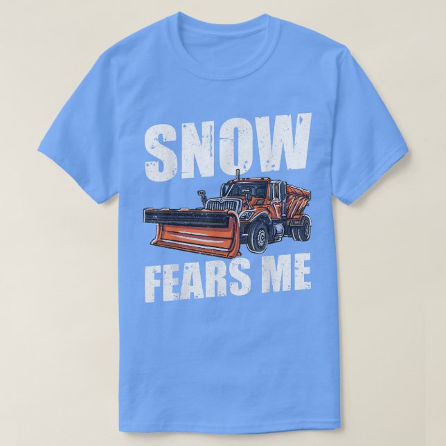 Camiseta Neve Me Mede Engraçada Neve Snowplow Remoção Neve  (Frente do Design)
