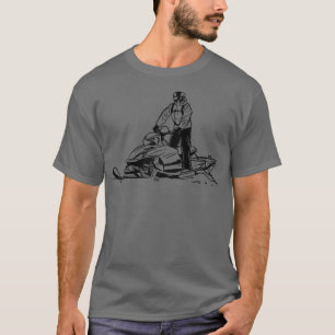 Camiseta Neve mobilizando neve nos esportes de inverno