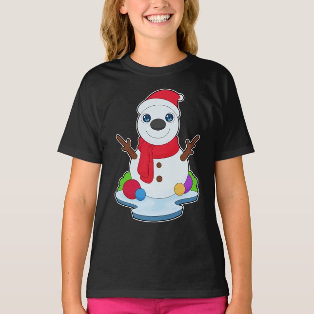 Camiseta Neve Natal Santa hat (Frente)