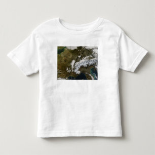 Camiseta Neve, névoa, e baixas nuvens em Europa ocidental