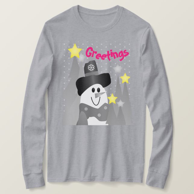 Camiseta Neve Preta E Branca (Frente do Design)