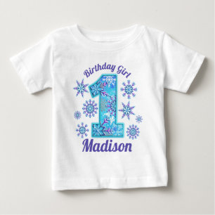 Camiseta Neve Primeiro Aniversário congelado