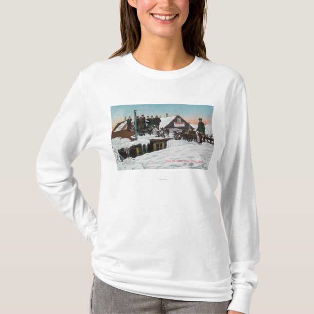 Camiseta Neve sobre a casa TopsNome, AK (Frente)