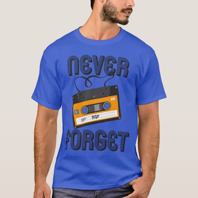 Camiseta Never Forget Analog Cassetteape 80S 90S (Frente)