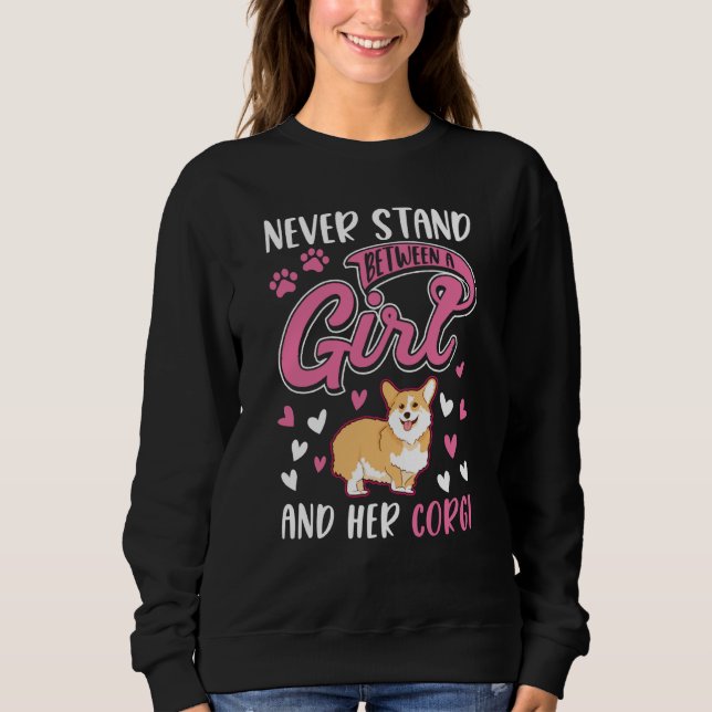 Camiseta Never stand between a Girl and her Corgi (Frente)