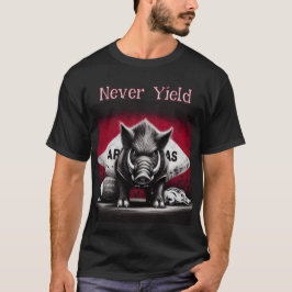 Camiseta Never Yield Razorbacks