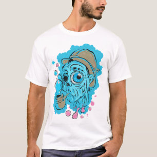 Camiseta Névoa borbulhante do azul da confusão