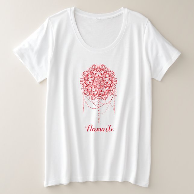 Camiseta New Age mandala namaste yoga (Frente do Design)