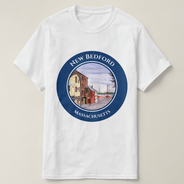 Camiseta New Bedford Massachusetts New England (Frente do Design)