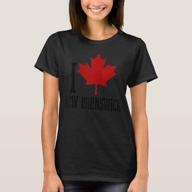 Camiseta New Brunswick Canada Maple Leaf Canadian Flag Prid (Frente)