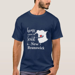 Camiseta New Brunswick Home é onde está o coração