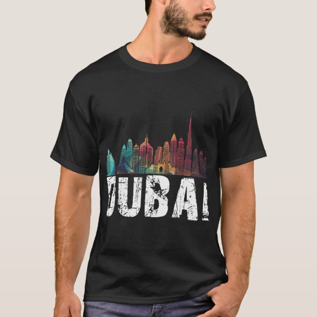 Camiseta New Dubai Love Skyline Uni For Holidays In Dubai  (Frente)
