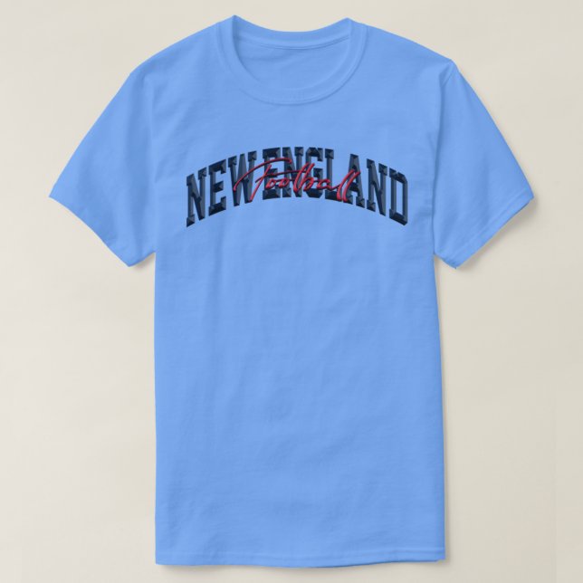 Camiseta New England Futebol 3D Chrome (Frente do Design)