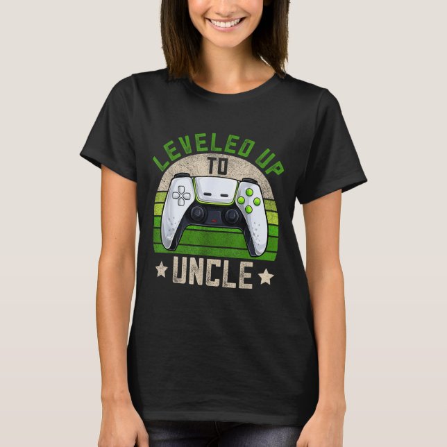 Camiseta New Gamer Uncle Apparel, Funny Pregnancy Announcem (Frente)