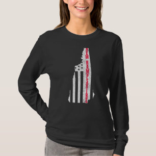 Camiseta New Hampshire American Flag Map Pride Patriótico 4