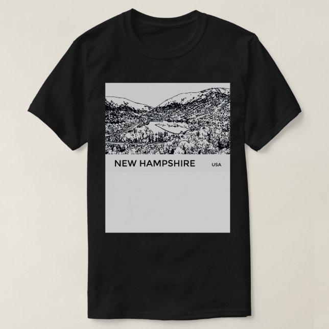 Camiseta New Hampshire EUA (Frente do Design)