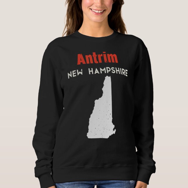 Camiseta New Hampshire EUA State America Viagem Antrim (Frente)