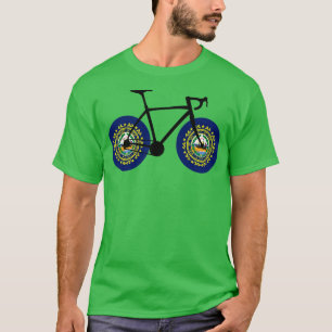 Camiseta New Hampshire Flag Cycling