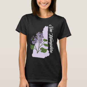 Camiseta New Hampshire Flower Purple Lilac