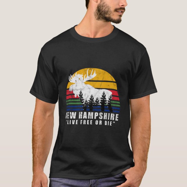 Camiseta New Hampshire Live Free Ou Morre Mata (Frente)