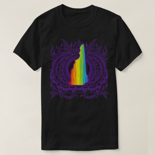 Camiseta New Hampshire Mandala Pride (Frente do Design)